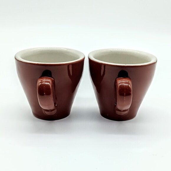 Nuova Point Marrone Brown Italian Espresso Cups (2) - Picture 2 of 8